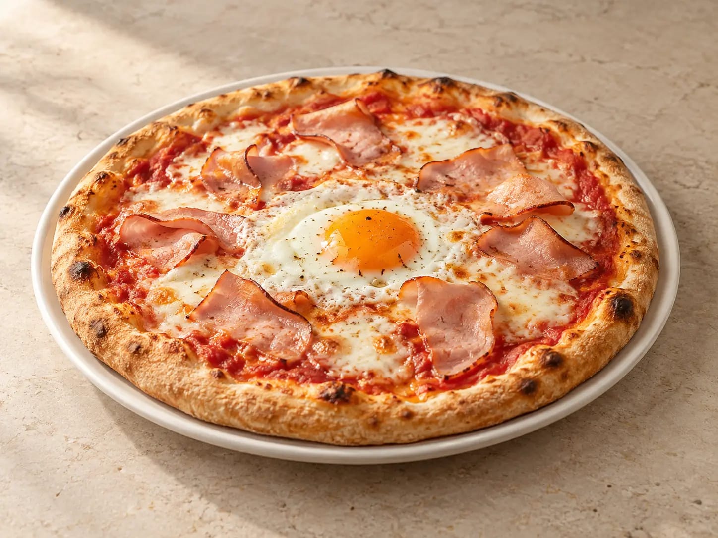 Pizza alla bismarck